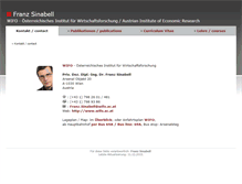 Tablet Screenshot of franz.sinabell.wifo.ac.at